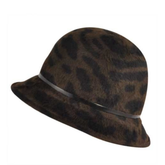 Kangol Animal Print Angora Cloche Cap / Hat Size Small - Picture 1 of 8
